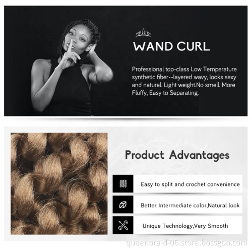 Synthetic Crochet Braiding Hair Jamaican Bounce Crochet Hair 20strands 8" Synthetic Crochet Hair Extension Ombre Jumpy Wand Curl